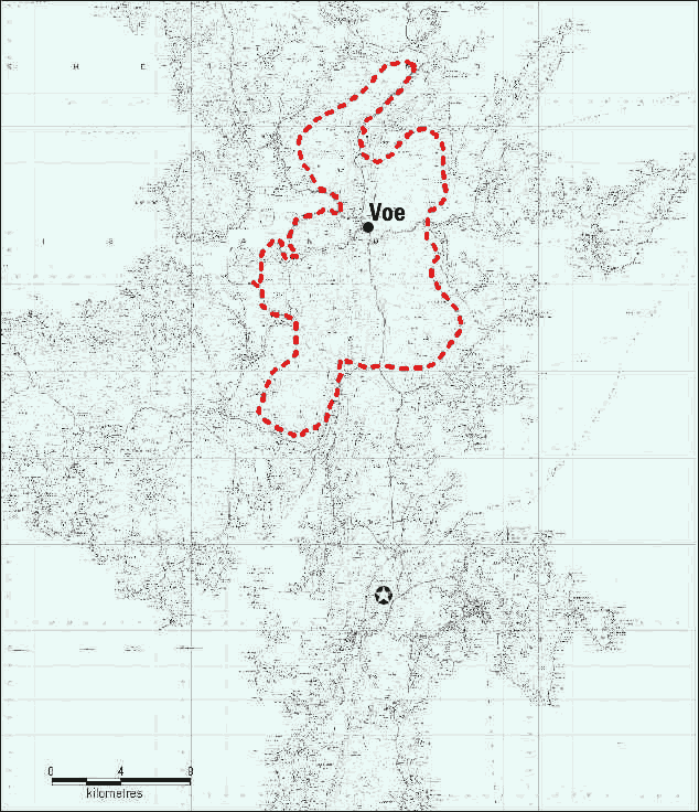 Site boundaries at january 2008